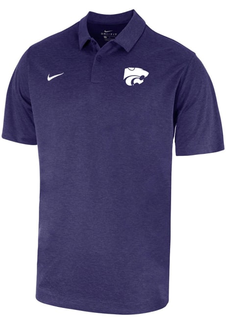 Mens K-State Wildcats Purple Nike Heather Short Sleeve Polo Shirt