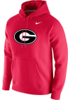 Main image for Nike Georgia Bulldogs Mens Red Club Fleece Logo Long Sleeve Hoodie
