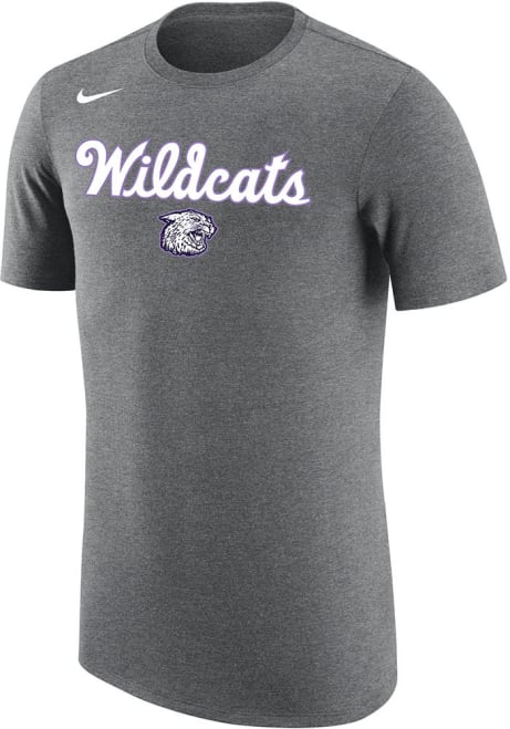 K-State Wildcats Grey Nike 2019 Basketball Short Sleeve Fashion T Shirt