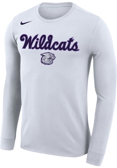 Mens K-State Wildcats White Nike 2019 Basketball Long Sleeve T-Shirt