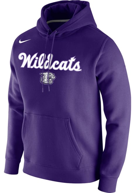 Mens K-State Wildcats Purple Nike 2019 Basketball Hooded Sweatshirt