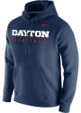 Dayton Flyers Nike Club Fleece Hooded Sweatshirt - Navy Blue