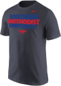 SMU Mustangs Nike Core Flat Name Mascot T Shirt - Charcoal