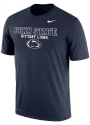 Penn State Nittany Lions Nike Dri-FIT Flat Name Mascot T Shirt - Navy Blue
