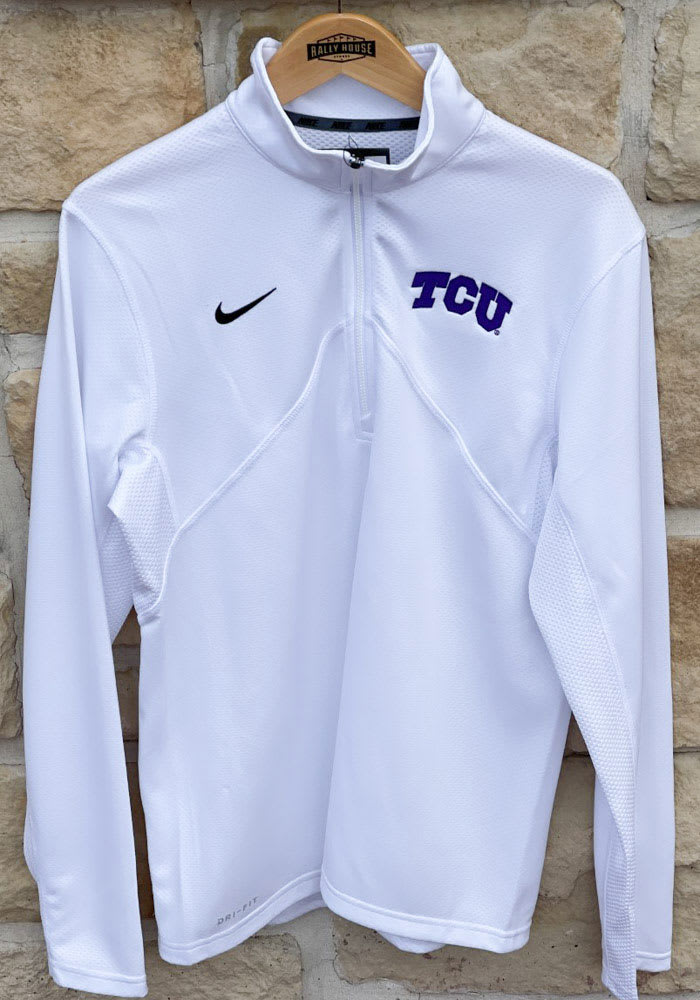 Nike TCU Horned Frogs Mens WHITE Dri-FIT Training Wordmark