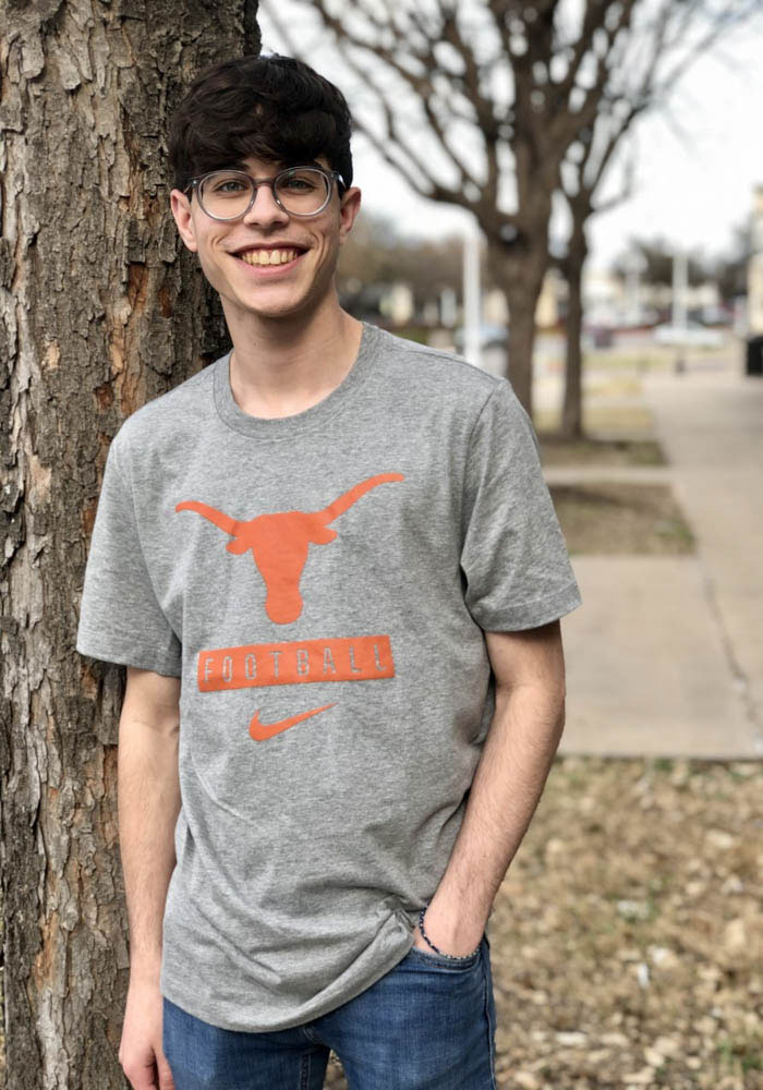 Nike Texas Longhorns HEATHER GREY Core Football Short Sleeve