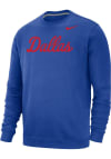 Main image for Nike SMU Mustangs Mens Blue Club Fleece Long Sleeve Crew Sweatshirt