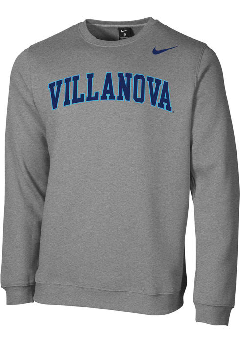 Nike Villanova Wildcats Club Fleece Sweatshirt - Grey