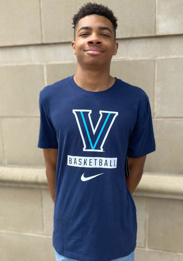 Nike Villanova Wildcats NAVY Dri-FIT Basketball Short Sleeve T