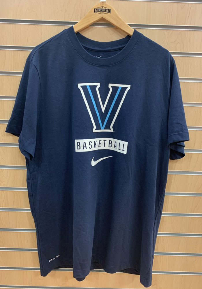 Nike Villanova Wildcats NAVY Dri-FIT Basketball Short Sleeve T