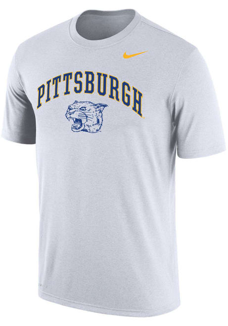 Pitt Panthers White Nike Dri-FIT Vintage Arch Mascot Short Sleeve T Shirt