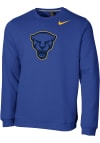 Main image for Mens Pitt Panthers Blue Nike Club Fleece Crew Sweatshirt