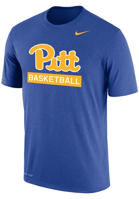 Pitt Panthers Blue Nike Basketball Logo Short Sleeve T Shirt