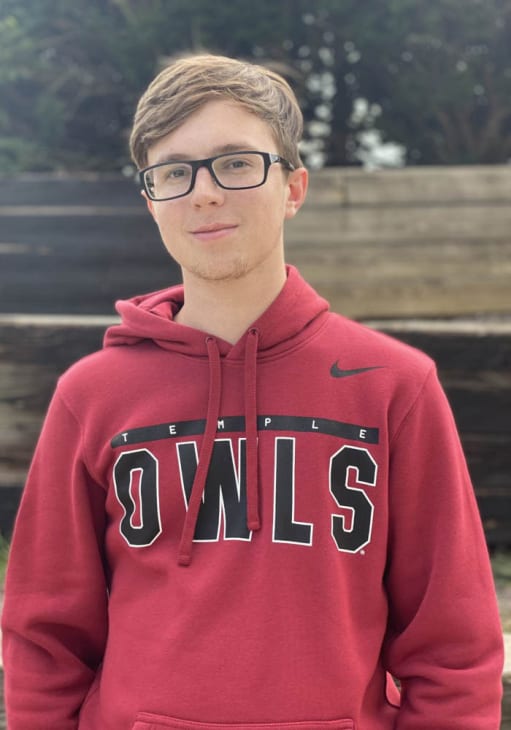 Nike Temple Owls Mens Crimson Club Fleece Long Sleeve Hoodie