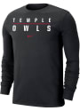 Temple Owls Nike Dri-FIT T Shirt - Black
