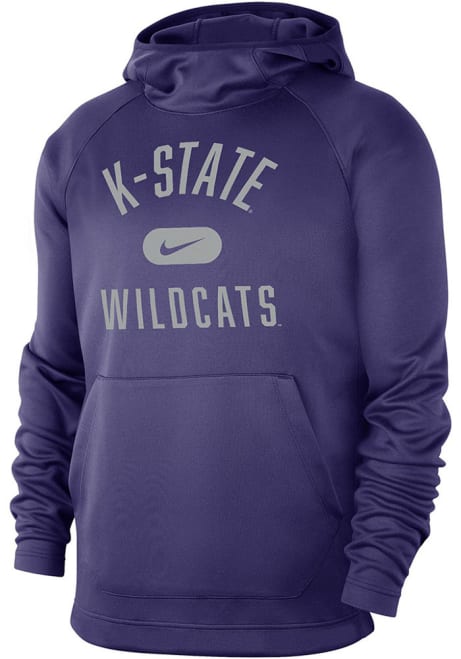 Mens K-State Wildcats Purple Nike Spotlight Long Sleeve Hoodie