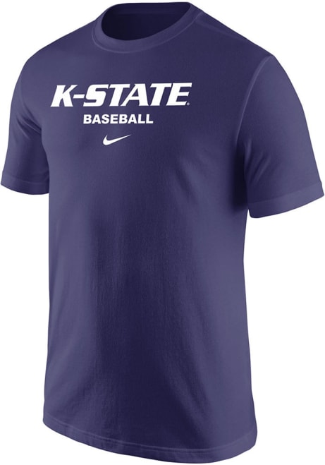 K-State Wildcats Purple Nike Baseball Core Short Sleeve T Shirt