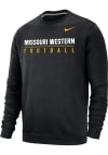 Main image for Nike Missouri Western Griffons Mens Black Club Fleece Football Long Sleeve Crew Sweatshirt