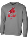 Central Missouri Mules Nike Club Fleece Name Drop Crew Sweatshirt - Grey