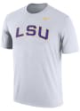 LSU Tigers Nike Dri-FIT Arch Name T Shirt - White