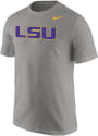 LSU Tigers Nike Core Wordmark T Shirt - Grey