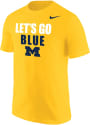 Michigan Wolverines Nike Slogan T Shirt - Yellow