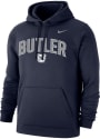 Butler Bulldogs Nike Club Hooded Sweatshirt - Navy Blue