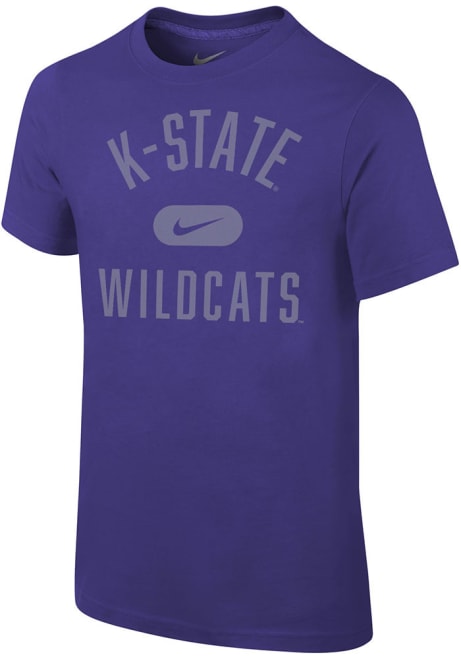 Youth K-State Wildcats Purple Nike Retro Team Name Short Sleeve T-Shirt