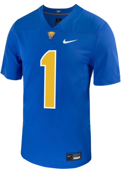 Mens Pitt Panthers Blue Nike Replica Game Football Jersey