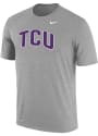 TCU Horned Frogs Nike Dri-FIT Arch Name T Shirt - Grey