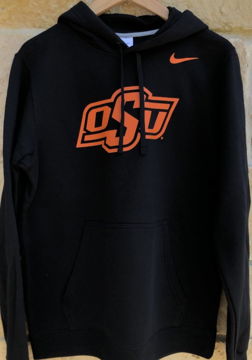 Nike Oklahoma State Cowboys Mens Black Primary Logo Long Sleeve Hoodie