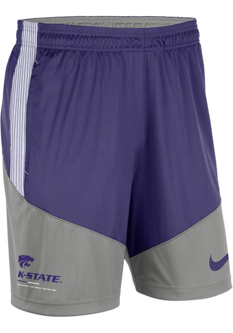 Mens K-State Wildcats Purple Nike DriFIT Knit Player Shorts