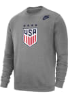 Main image for Nike USWNT Mens Grey Crest Long Sleeve Crew Sweatshirt