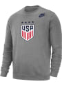 Team USA Nike Crest Crew Sweatshirt - Grey