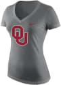 Oklahoma Sooners Womens Nike Triblend T-Shirt - Grey