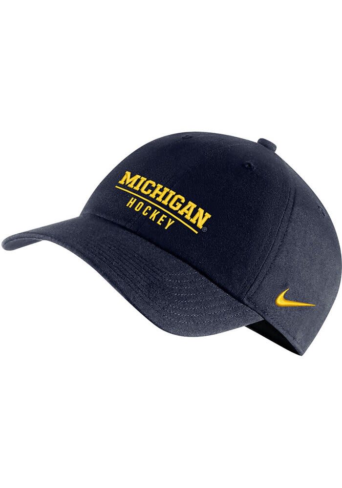 Nike BLUE Michigan Wolverines Hockey Campus Adjustable Hat - 19862876
