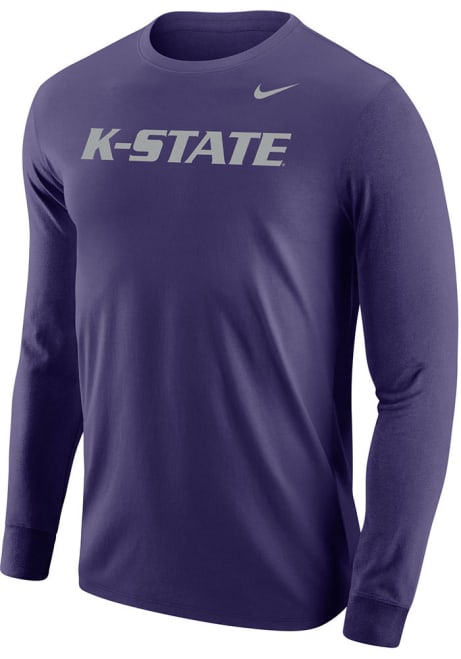 Mens K-State Wildcats Purple Nike Wordmark Tee