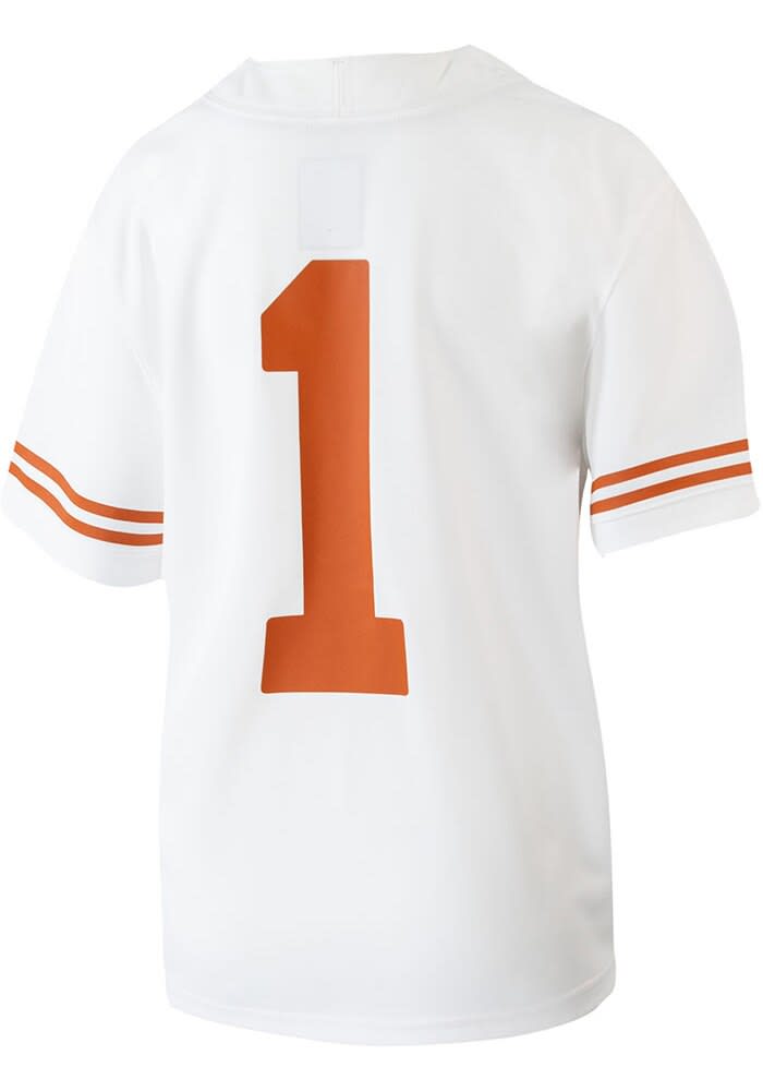 Texas Longhorns Nike Youth Replica Alt No 1 WHITE Football