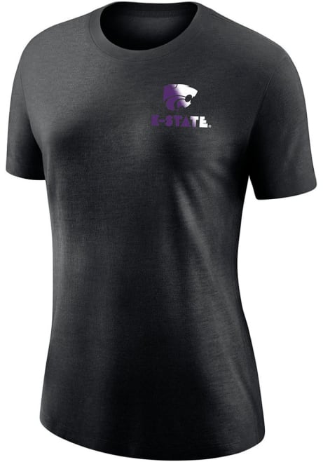 K-State Wildcats Purple Nike Power Cat Triblend Short Sleeve T-Shirt