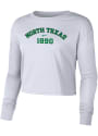 North Texas Mean Green Womens Nike Dri-FIT Cotton Crop T-Shirt - White