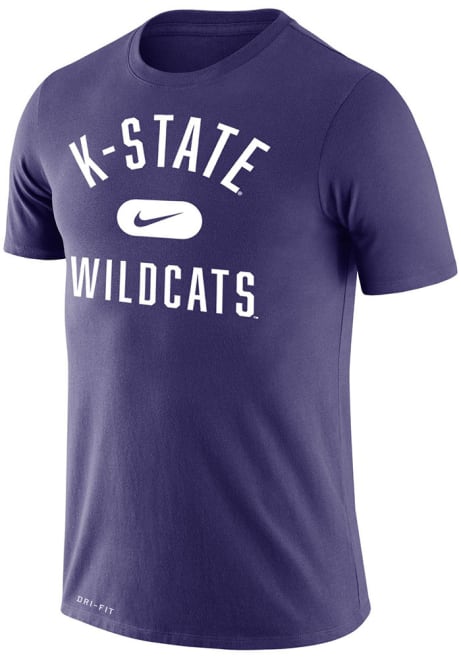 K-State Wildcats Purple Nike Retro Name Legend Short Sleeve T Shirt