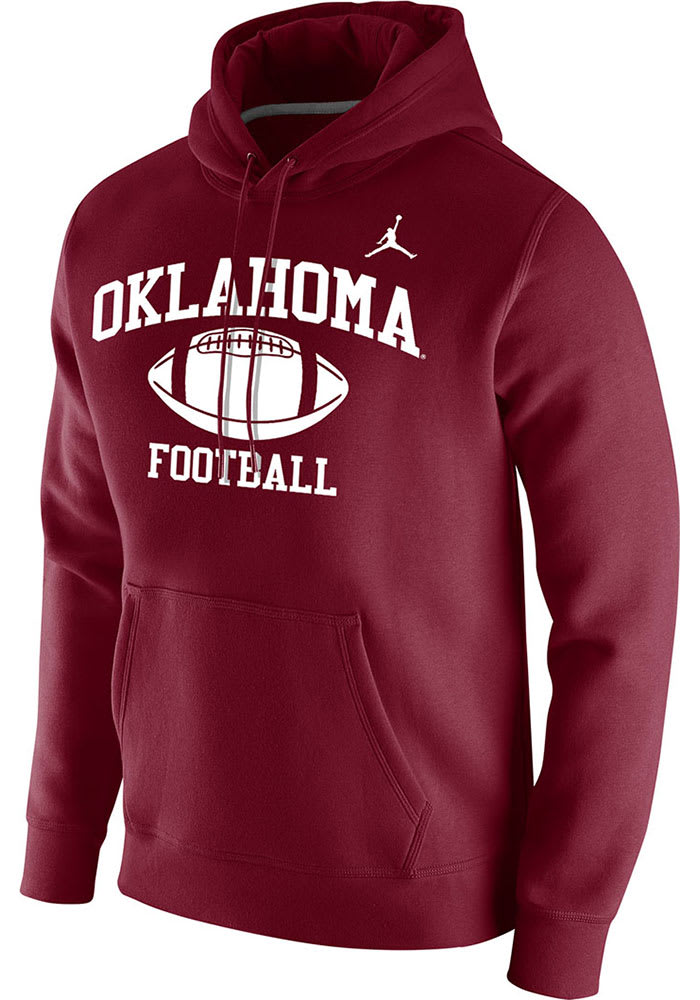 NIKE MENS SZ outlets SMALL AIR JORDAN OKLAHOMA SOONERS FOOTBALL PULLOVER HOODIE