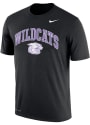 K-State Wildcats Nike DRI-FIT Cotton T Shirt - Black