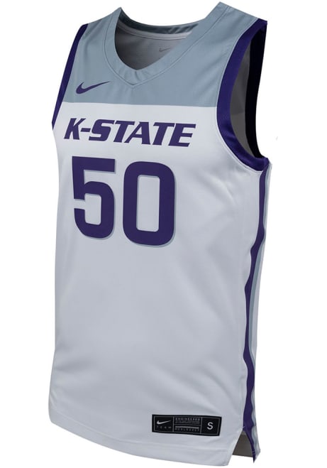 Mens K-State Wildcats White Nike Replica Basketball Jersey