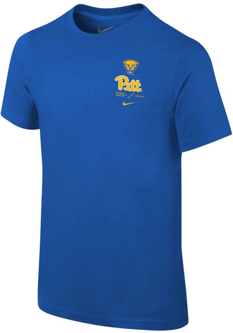 Youth Pitt Panthers Blue Nike SL Team Issue Short Sleeve T-Shirt