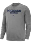 Main image for Nike Michigan Wolverines Mens Grey Jordan Football Long Sleeve Crew Sweatshirt
