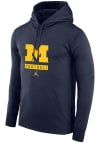 Main image for Nike Michigan Wolverines Mens Navy Blue Therma Jordan Football Hood