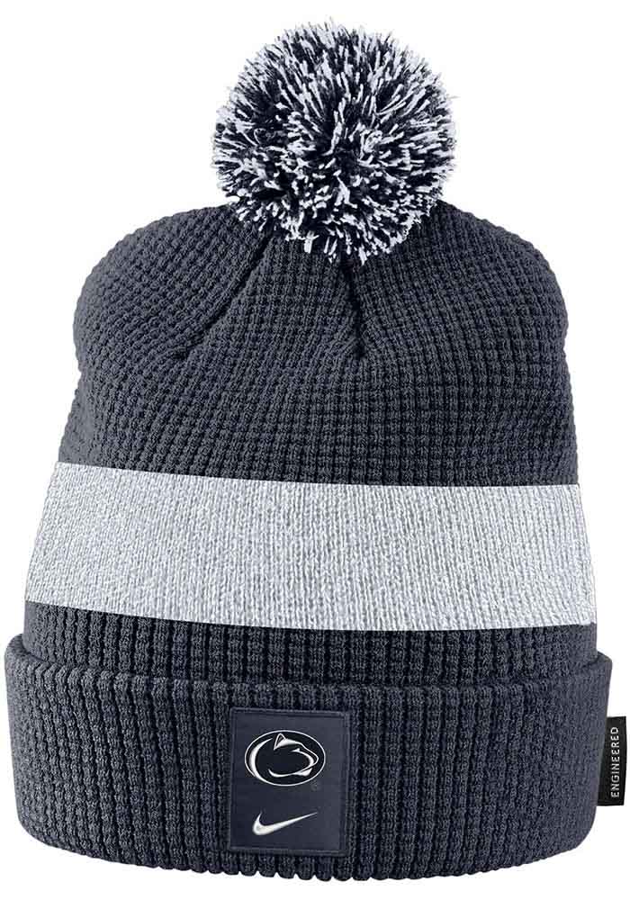 Penn State Nittany Lions Nike NAVY Sideline Pom Knit Hat