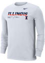 Illinois Fighting Illini Nike DriFIT Team Issue T Shirt - White