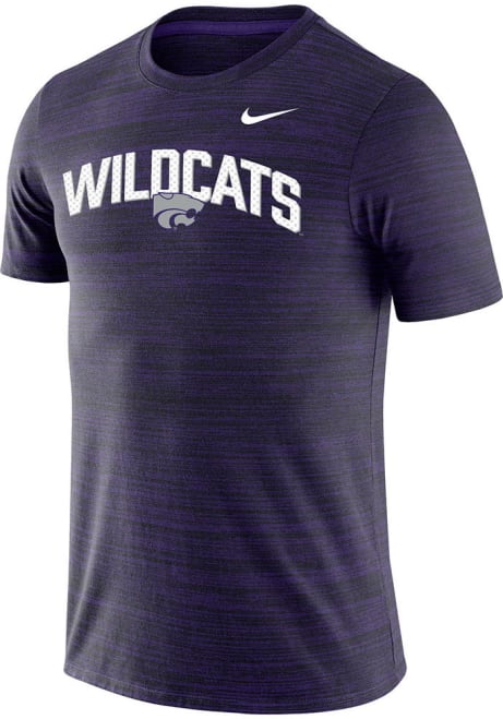 K-State Wildcats Purple Nike Velocity Wordmark Short Sleeve T Shirt